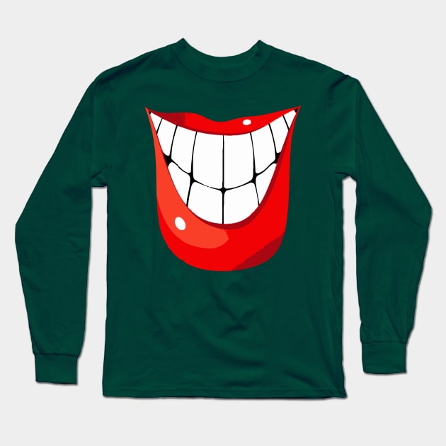 Smile The Mask Long Sleeve T-Shirt by TEEWEB